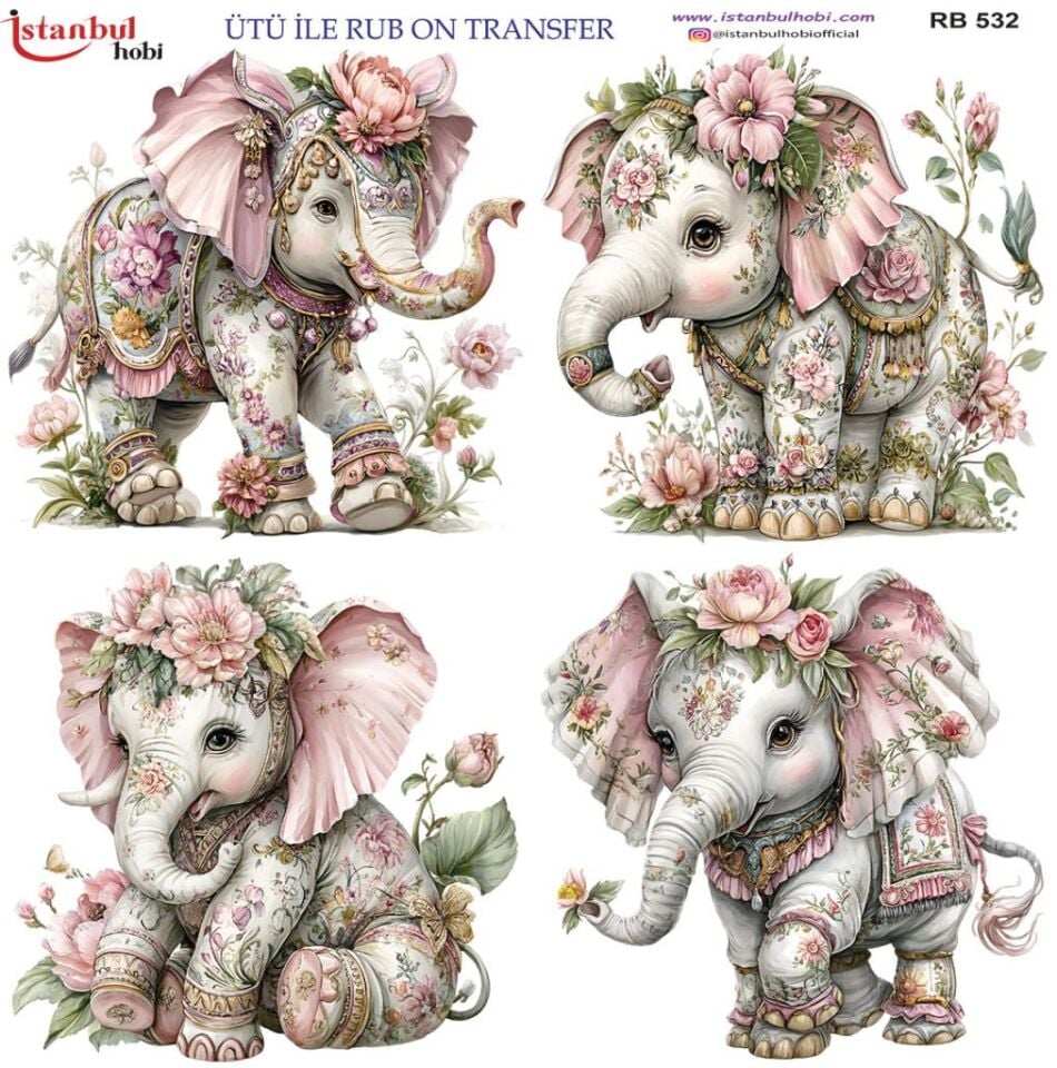 Ütü ile Rub On Transfer Kağıdı 30x30cm RB-532
