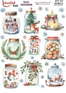 Yılbaşı Sulu Transfer 25x35cm STY337