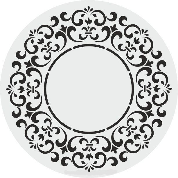 Yuvarlak Desenler Stencil Şablon (25x25) YU-081