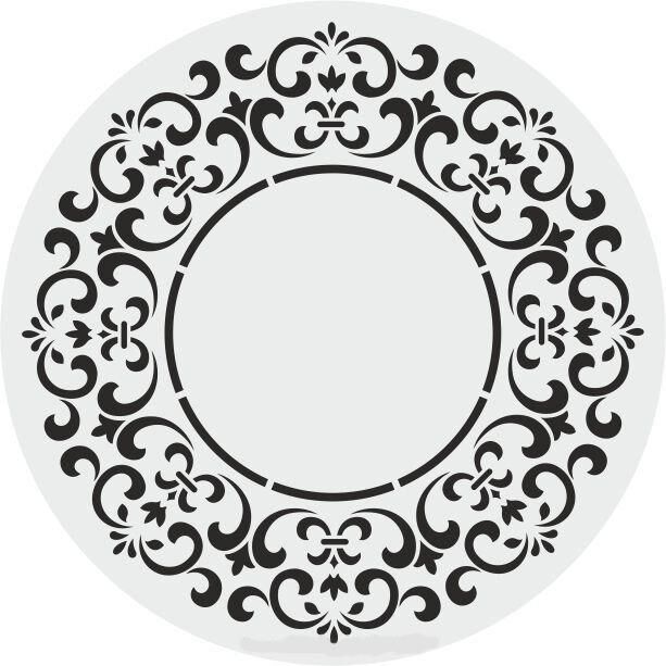Yuvarlak Desenler Stencil Şablon (25x25) YU-081