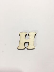 2,5cm Ahşap Harf ve Rakamlar - H
