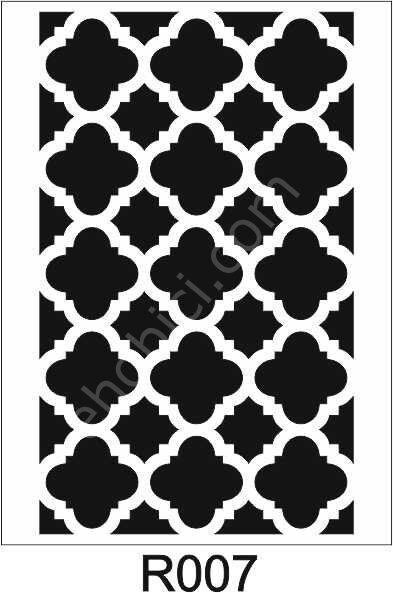 Ardışık Desen Stencil Şablon (21x30) R-007