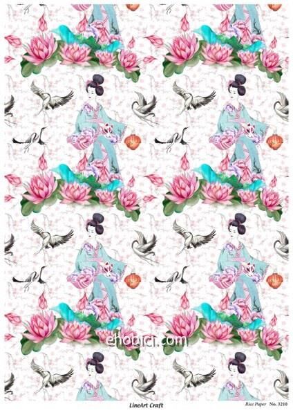 Lineart Pirinç Dekopaj Kağıdı Model - 3210