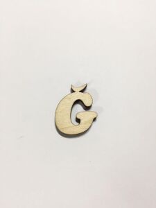 2,5cm Ahşap Harf ve Rakamlar - Ğ