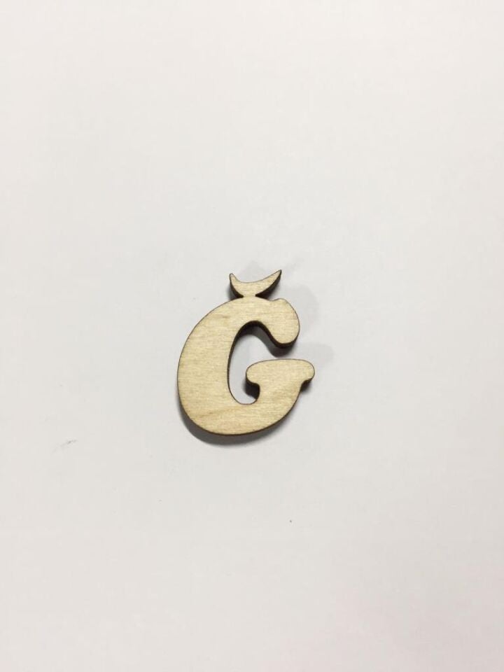 2,5cm Ahşap Harf ve Rakamlar - Ğ