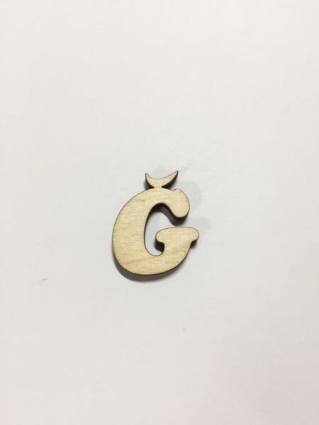 2,5cm Ahşap Harf ve Rakamlar - Ğ