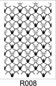 Ardışık Desen Stencil Şablon (21x30) R-008