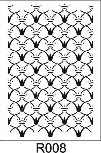 Ardışık Desen Stencil Şablon (21x30) R-008