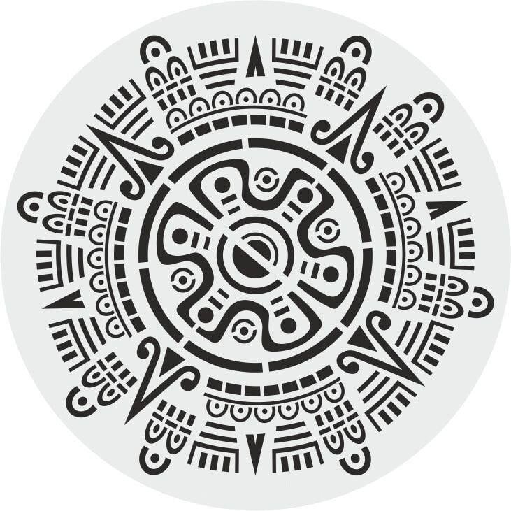 Yuvarlak Desenler Stencil Şablon (25x25) YU-083