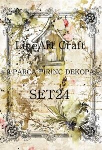 Lineart Pirinç Dekopaj Kağıdı 9 Parça Set-024