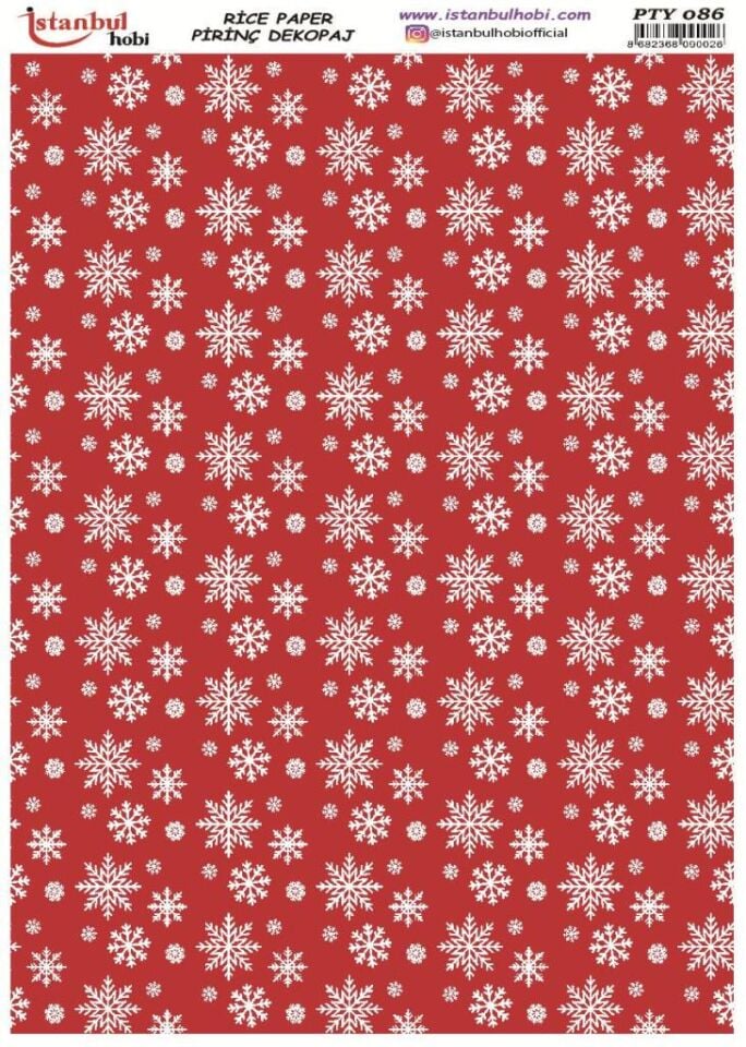 Pirinç Dekopaj Kağıdı 30x42cm PTY-086 Yılbaşı