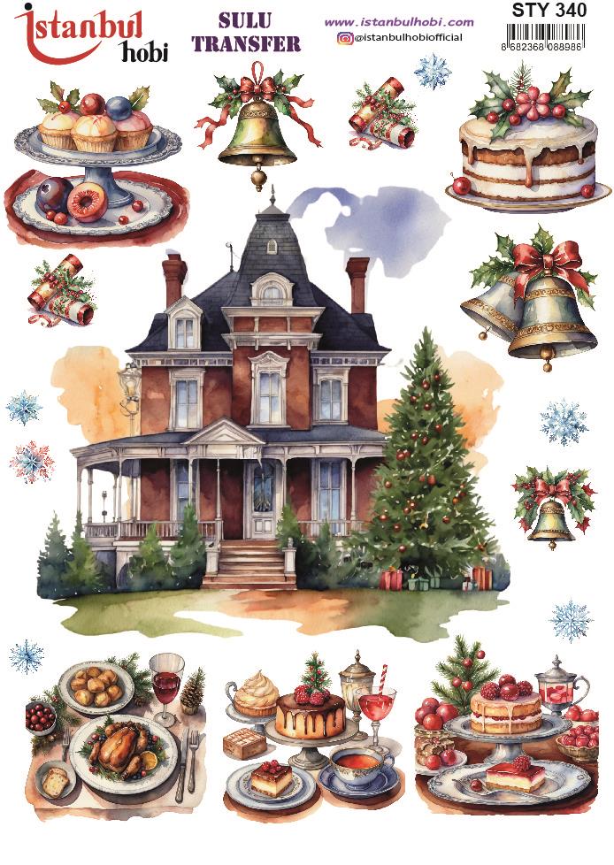 Yılbaşı Sulu Transfer 25x35cm STY340
