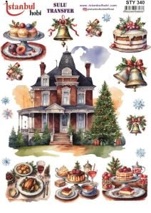 Yılbaşı Sulu Transfer 25x35cm STY340
