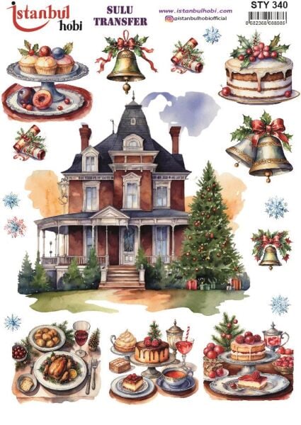 Yılbaşı Sulu Transfer 25x35cm STY340