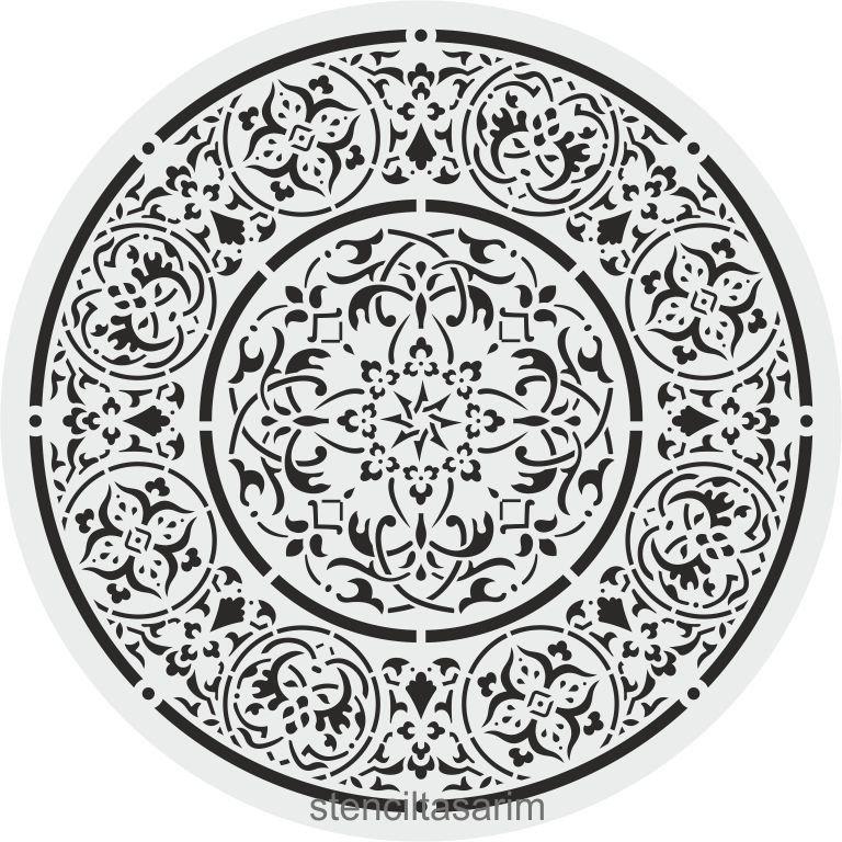 Yuvarlak Desenler Stencil Şablon (30x30) YU-084