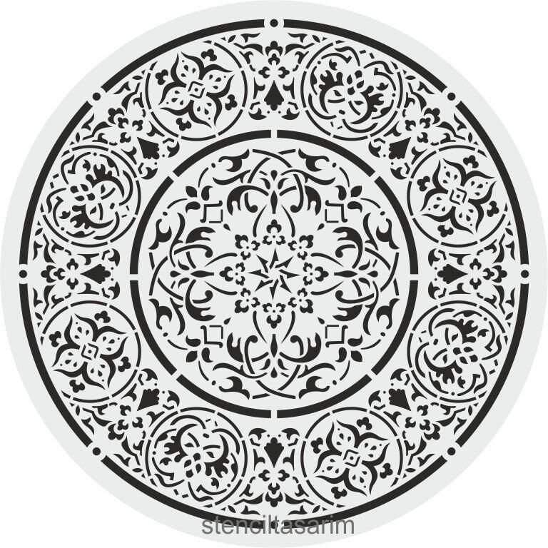 Yuvarlak Desenler Stencil Şablon (30x30) YU-084