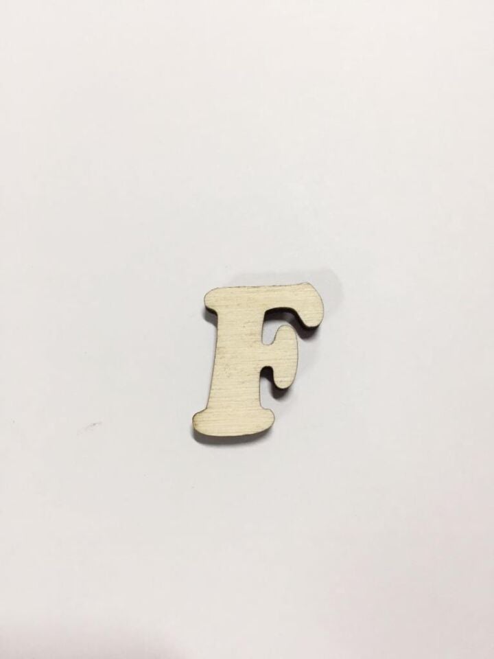2,5cm Ahşap Harf ve Rakamlar - F