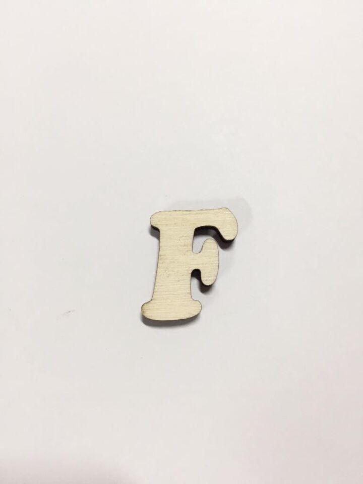 2,5cm Ahşap Harf ve Rakamlar - F