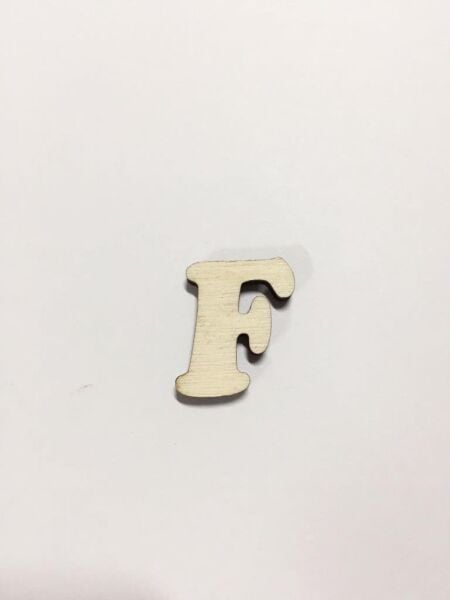 2,5cm Ahşap Harf ve Rakamlar - F