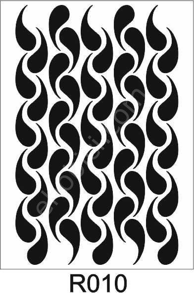 Ardışık Desen Stencil Şablon (21x30) R-010