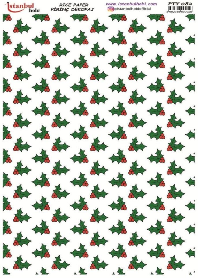 Pirinç Dekopaj Kağıdı 30x42cm PTY-082 Yılbaşı
