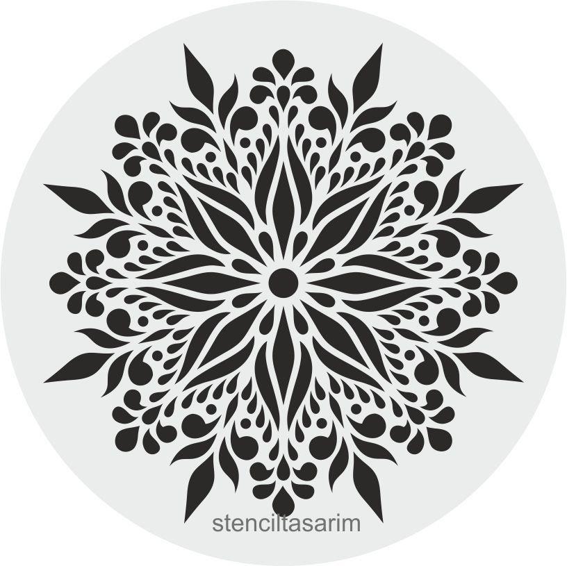 Yuvarlak Desenler Stencil Şablon (25x25) YU-085