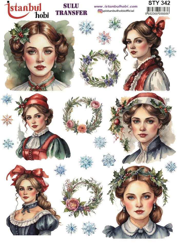 Yılbaşı Sulu Transfer 25x35cm STY342