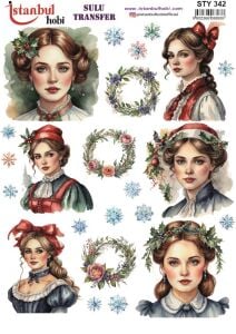 Yılbaşı Sulu Transfer 25x35cm STY342