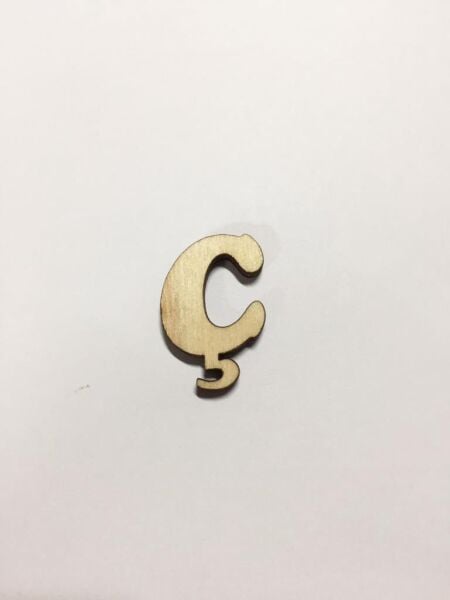 2,5cm Ahşap Harf ve Rakamlar - Ç