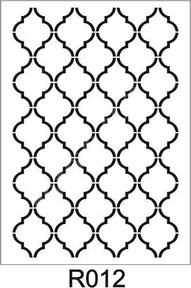 Ardışık Desen Stencil Şablon (21x30) R-012