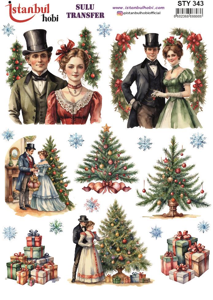 Yılbaşı Sulu Transfer 25x35cm STY343