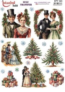 Yılbaşı Sulu Transfer 25x35cm STY343