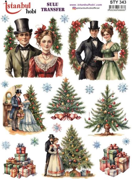 Yılbaşı Sulu Transfer 25x35cm STY343
