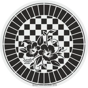 Yuvarlak Desenler Stencil Şablon (30x30) YU-087