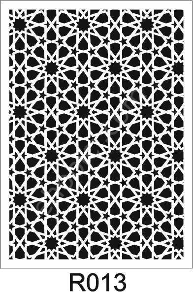 Ardışık Desen Stencil Şablon (21x30) R-013