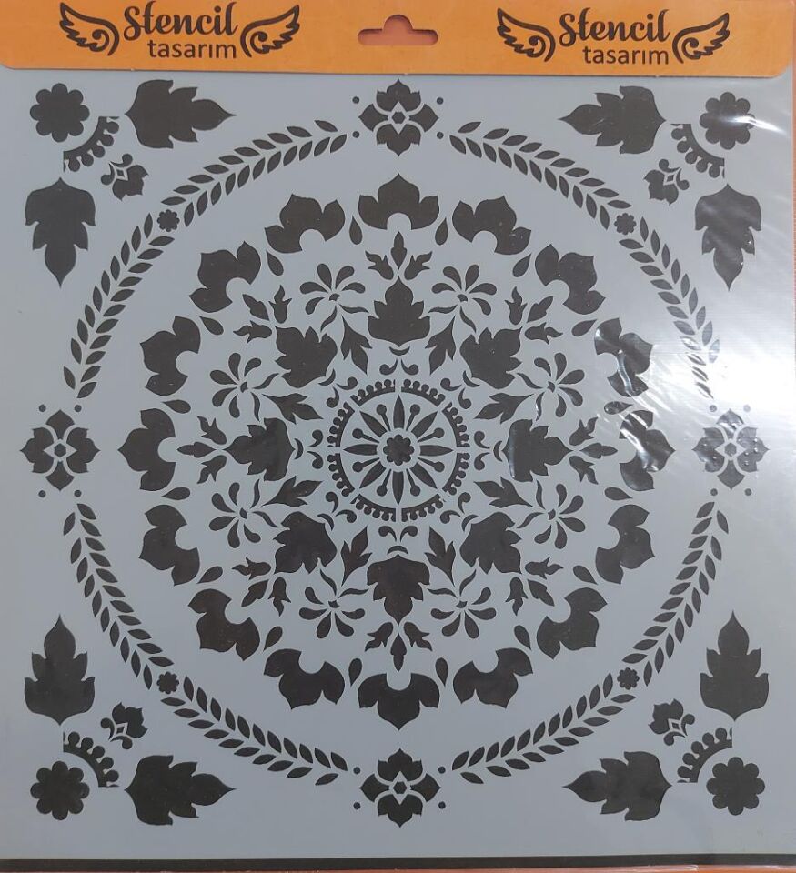 Kare ve Fayans Desenler Stencil Şablon (30x30) KA-053