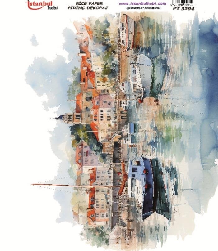 Pirinç Dekopaj Kağıdı 30x42cm PT-3294 Sulu Boya İstanbul
