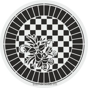 Yuvarlak Desenler Stencil Şablon (30x30) YU-088