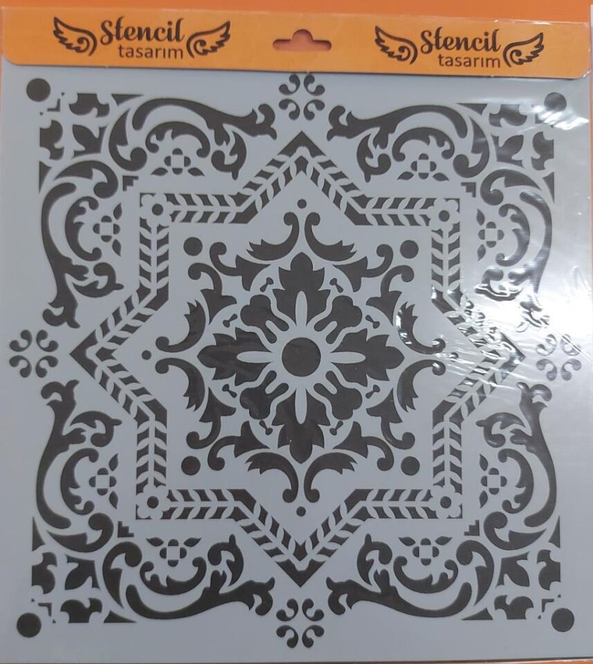 Kare ve Fayans Desenler Stencil Şablon (30x30) KA-051