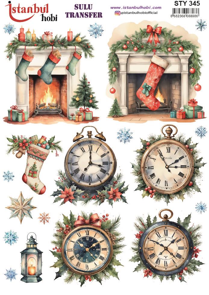 Yılbaşı Sulu Transfer 25x35cm STY345