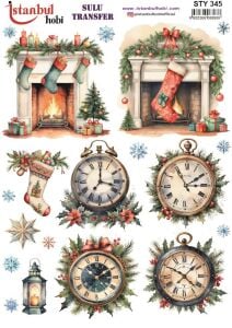 Yılbaşı Sulu Transfer 25x35cm STY345