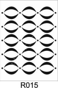 Ardışık Desen Stencil Şablon (21x30) R-015