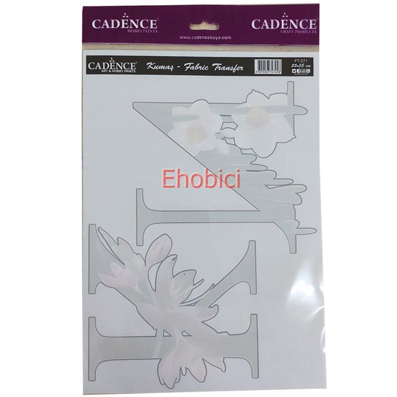 FT-71 Cadence Kumaş Transfer 25x35 Çiçekli Hayvan Figürleri Serisi