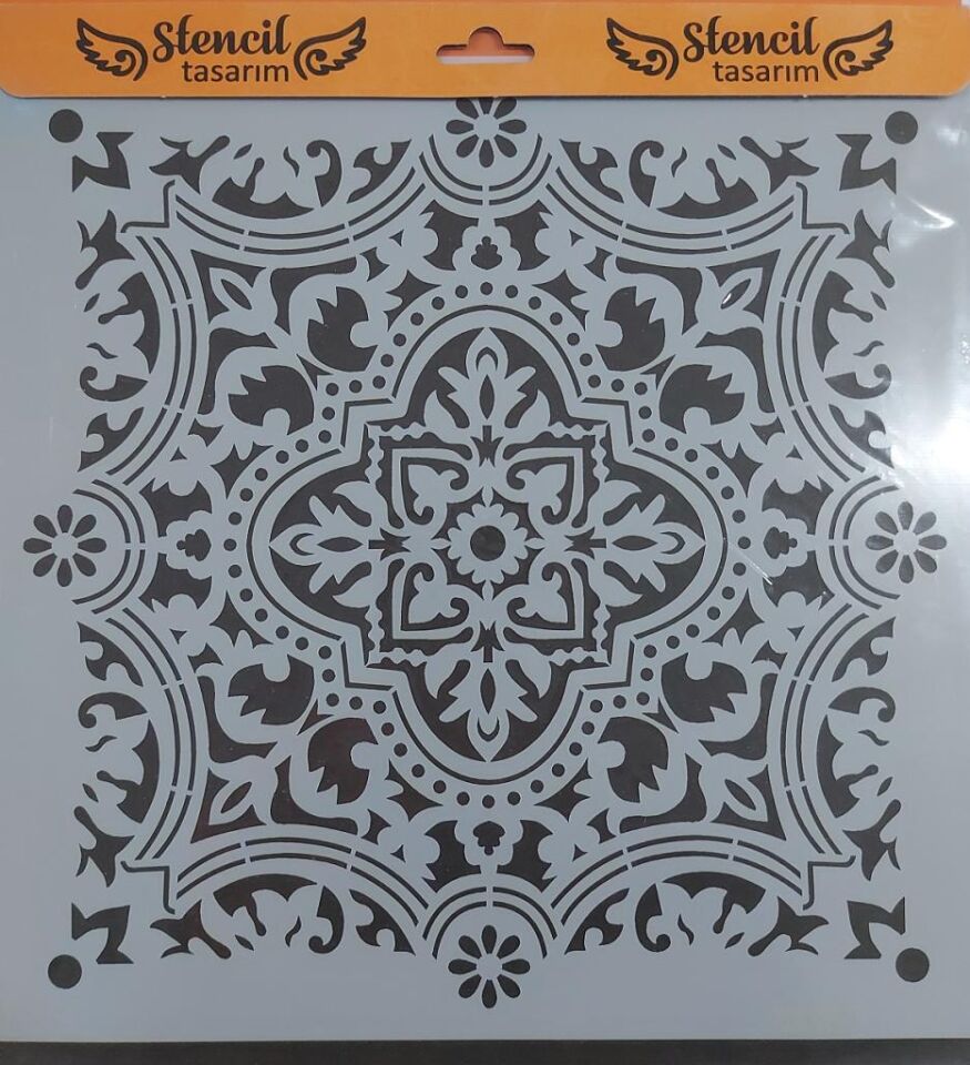 Kare ve Fayans Desenler Stencil Şablon (30x30) KA-013