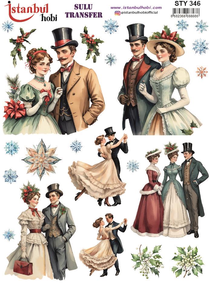 Yılbaşı Sulu Transfer 25x35cm STY346