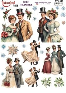 Yılbaşı Sulu Transfer 25x35cm STY346