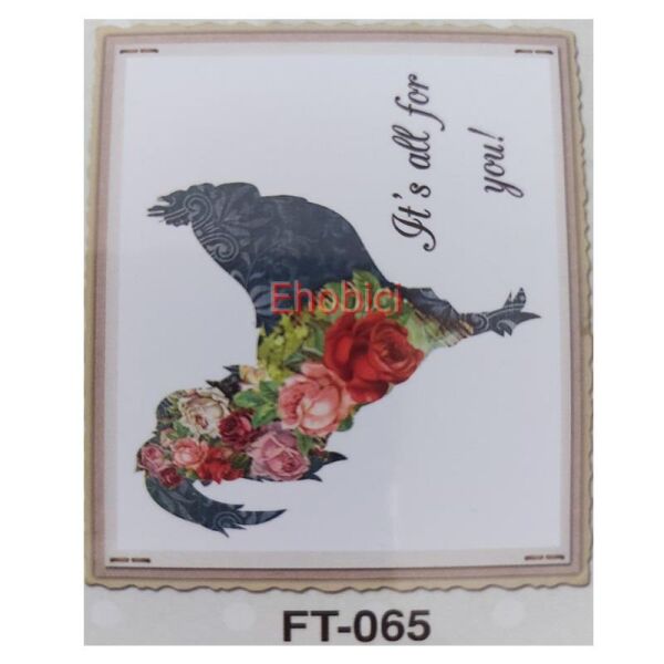 FT-65 Cadence Kumaş Transfer 25x35cm Çiçekli Hayvan Figürleri Serisi