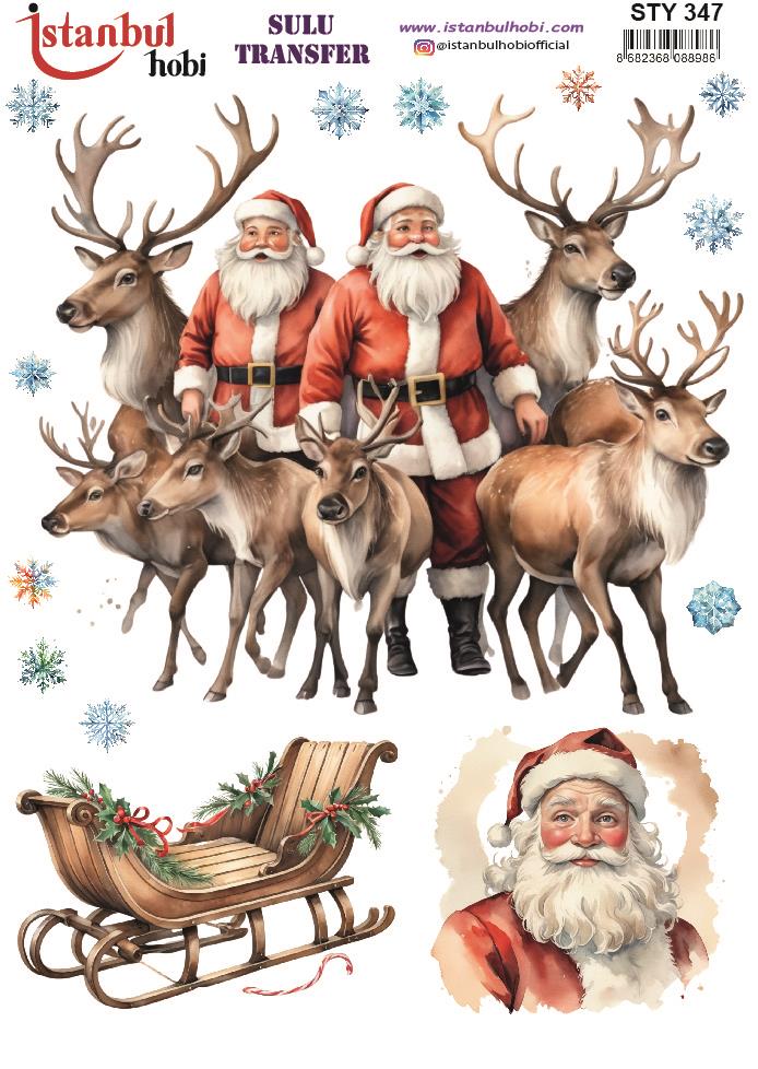 Yılbaşı Sulu Transfer 25x35cm STY347