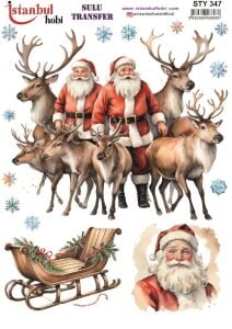 Yılbaşı Sulu Transfer 25x35cm STY347