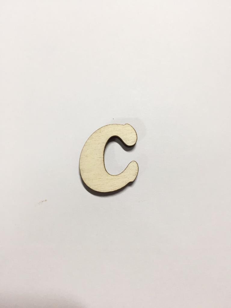 2,5cm Ahşap Harf ve Rakamlar - C